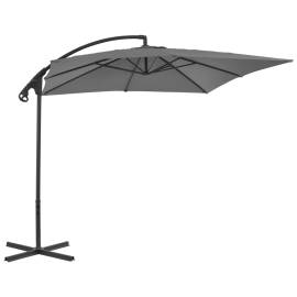 Umbrelă suspendată cu stâlp din oțel, antracit, 250 x 250 cm, 3 image