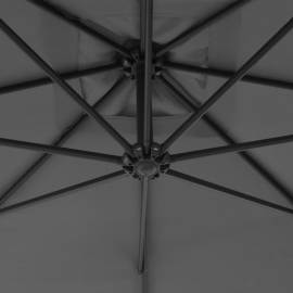 Umbrelă suspendată cu stâlp din oțel, antracit, 250 x 250 cm, 2 image