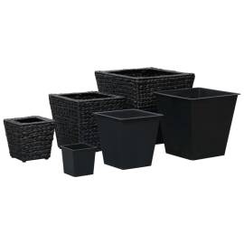Straturi înălțate de grădină, 3 buc., negru, zambilă de apă, 2 image