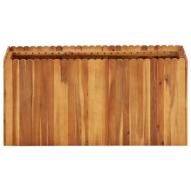 Strat înălțat de grădină, 100x30x50 cm, lemn masiv de acacia, 2 image