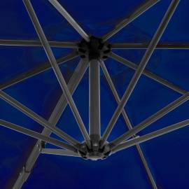 Umbrelă suspendată cu stâlp aluminiu, albastru azuriu, 300 cm, 2 image