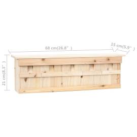 Căsuță de vrăbii cu 5 încăperi, 68 x 15 x 21 cm, lemn de brad, 7 image