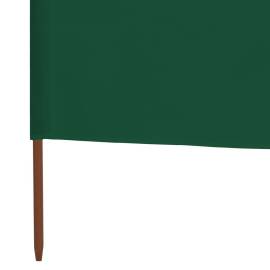 Paravan anti-vânt cu 3 panouri, verde, 400 x 80 cm, textil, 5 image