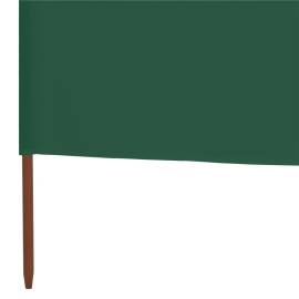 Paravan anti-vânt cu 5 panouri, verde, 600 x 160 cm, textil, 5 image