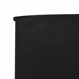 Paravan anti-vânt cu 6 panouri, negru, 800 x 80 cm, textil, 4 image