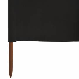 Paravan anti-vânt cu 6 panouri, negru, 800 x 80 cm, textil, 5 image