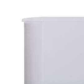 Paravan anti-vânt cu 6 panouri alb nisipiu 800x120 cm textil, 4 image
