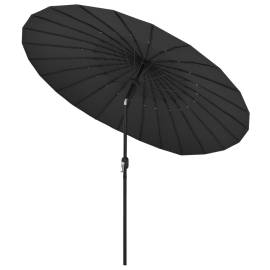 Umbrelă de soare de exterior, stâlp aluminiu, antracit, 270 cm, 4 image