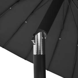 Umbrelă de soare de exterior, stâlp aluminiu, antracit, 270 cm, 5 image