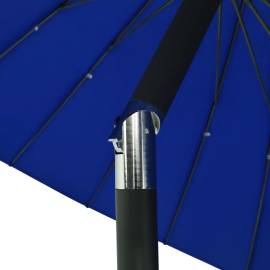 Umbrelă de soare de exterior, stâlp aluminiu, azuriu, 270 cm, 6 image