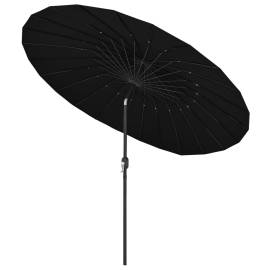 Umbrelă de soare de exterior, stâlp aluminiu, negru, 270 cm, 4 image