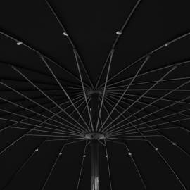 Umbrelă de soare de exterior, stâlp aluminiu, negru, 270 cm, 2 image