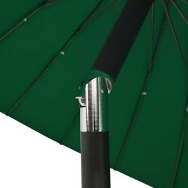Umbrelă de soare de exterior, stâlp aluminiu, verde, 270 cm, 5 image