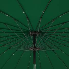 Umbrelă de soare de exterior, stâlp aluminiu, verde, 270 cm, 2 image