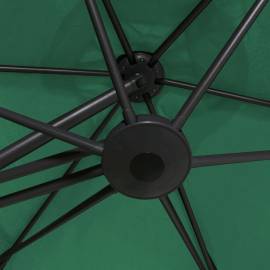Umbrelă de soare de exterior cu stâlp din oțel, verde, 300 cm, 2 image