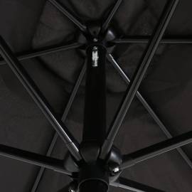 Umbrelă de soare de exterior cu stâlp metalic, negru, 300 cm, 2 image