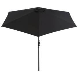 Umbrelă de soare de exterior cu stâlp metalic, negru, 300 cm, 3 image