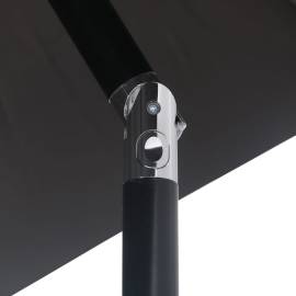 Umbrelă de soare de exterior cu stâlp metalic, negru, 300 cm, 5 image