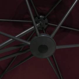 Umbrelă de soare exterior, stâlp din oțel, 300 cm, roșu bordo, 2 image