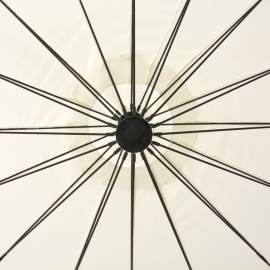 Umbrelă de soare suspendată, alb, 3 m, stâlp de aluminiu, 2 image