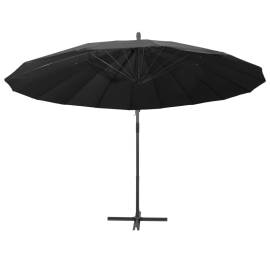 Umbrelă de soare suspendată, antracit, 3 m, stâlp de aluminiu, 4 image