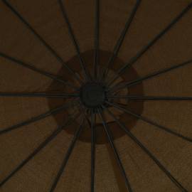 Umbrelă de soare suspendată, gri taupe, 3 m, stâlp de aluminiu, 2 image