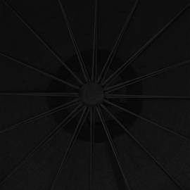 Umbrelă de soare suspendată, negru, 3 m, stâlp de aluminiu, 2 image