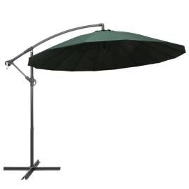 Umbrelă de soare suspendată, verde, 3 m, stâlp de aluminiu