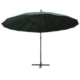 Umbrelă de soare suspendată, verde, 3 m, stâlp de aluminiu, 4 image
