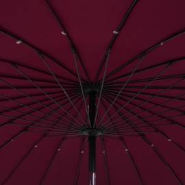 Umbrelă soare de exterior, stâlp aluminiu, roșu bordo, 270 cm, 2 image