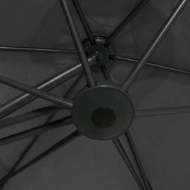 Umbrelă soare de exterior, stâlp din oțel, antracit, 300x250 cm, 2 image