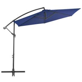 Umbrelă suspendată cu stâlp din aluminiu, albastru, 300 cm, 2 image