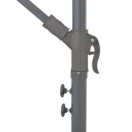Umbrelă suspendată cu stâlp din aluminiu, negru, 300 cm, 7 image