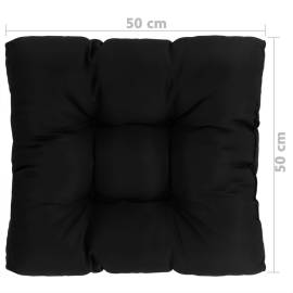 Pernă scaun de grădină, negru, 50x50x10 cm, material textil, 5 image