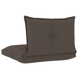 Perne de canapea din paleți, 2 buc., gri taupe, material textil, 4 image
