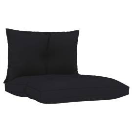 Perne de canapea din paleți, 2 buc., negru, material textil, 2 image