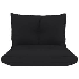 Perne de canapea din paleți, 2 buc., negru, material textil, 3 image