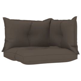 Perne de canapea din paleți, 3 buc., gri taupe, țesătură, 2 image
