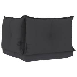 Perne pentru canapea din paleți 3 buc. antracit material textil, 4 image