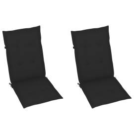 Perne scaun de grădină, 2 buc., negru, 120x50x3 cm, 2 image