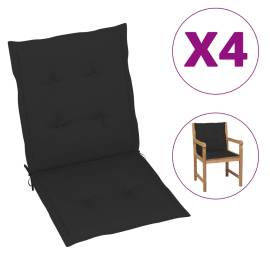 Perne scaun de grădină, 4 buc., negru, 100x50x3 cm