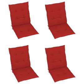Perne scaun de grădină, 4 buc., roșu, 100x50x3 cm, 2 image