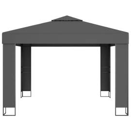 Pavilion cu acoperiș dublu, antracit, 3 x 3 m, 2 image