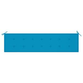 Pernă pentru bancă de grădină, albastru, 200x50x3 cm, 3 image