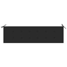 Pernă pentru bancă de grădină, negru, 180x50x3 cm, 3 image