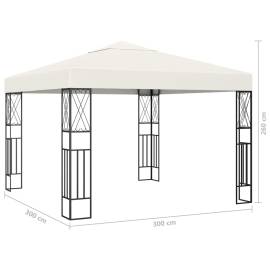 Pavilion, crem, 3 x 3 m, material textil, 5 image