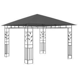 Pavilion cu plasă anti-țânțari, antracit, 3x3x2,73 m, 180 g/m², 2 image