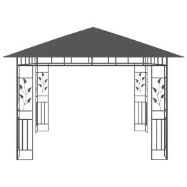 Pavilion cu plasă anti-țânțari, antracit, 3x3x2,73 m, 180 g/m², 4 image