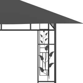 Pavilion cu plasă anti-țânțari, antracit, 4 x 3 x 2,73 m, 5 image
