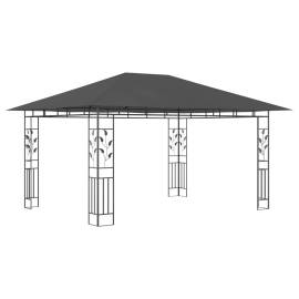 Pavilion cu plasă anti-țânțari, antracit, 4 x 3 x 2,73 m, 2 image